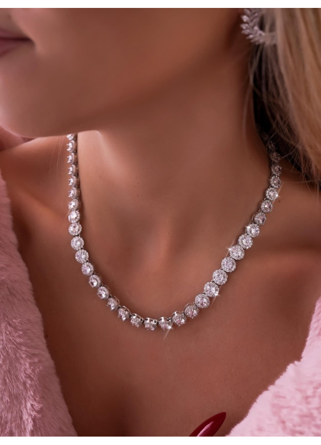 NECKLACE  WITH CRYSTALS - AMOR