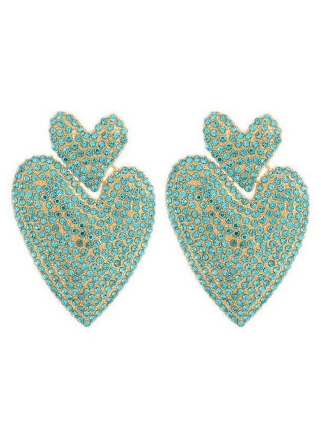 MILAN HEART STRASS EARRINGS