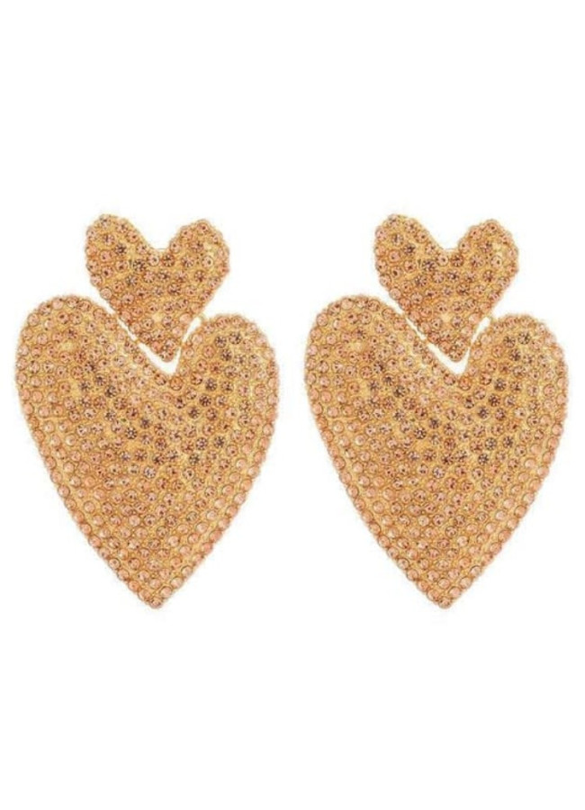 MILAN HEART STRASS EARRINGS