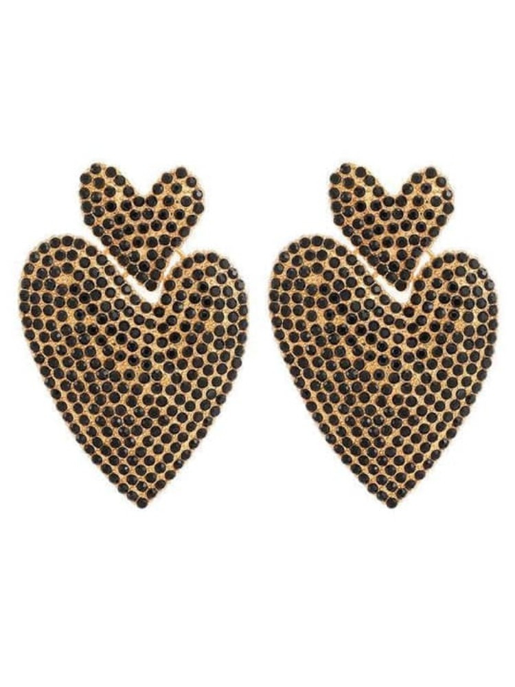 MILAN HEART STRASS EARRINGS