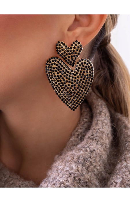 MILAN HEART STRASS EARRINGS