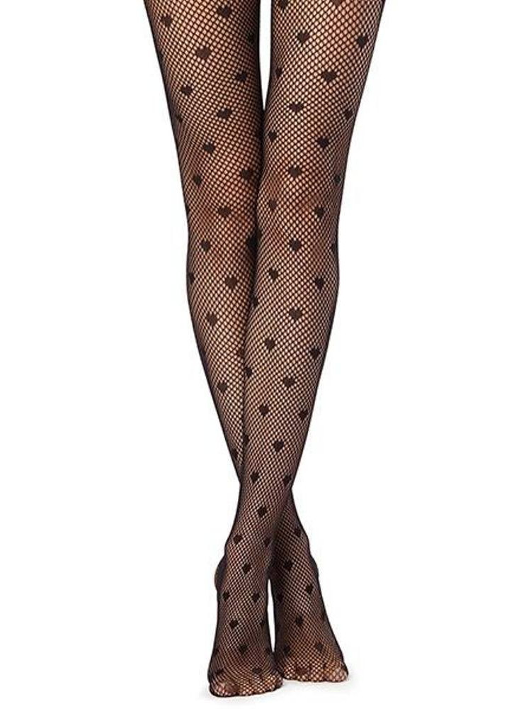 HEARTNET BLACK TIGHTS