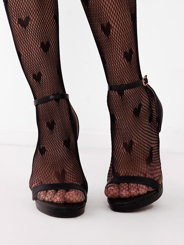 HEARTNET BLACK TIGHTS