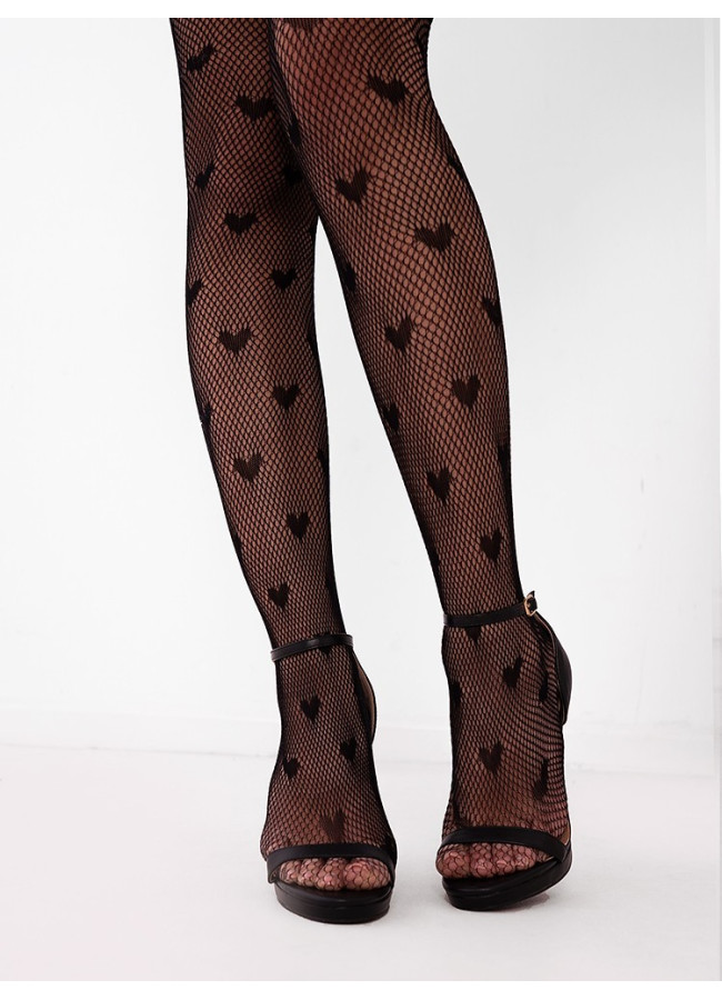 HEARTNET BLACK TIGHTS