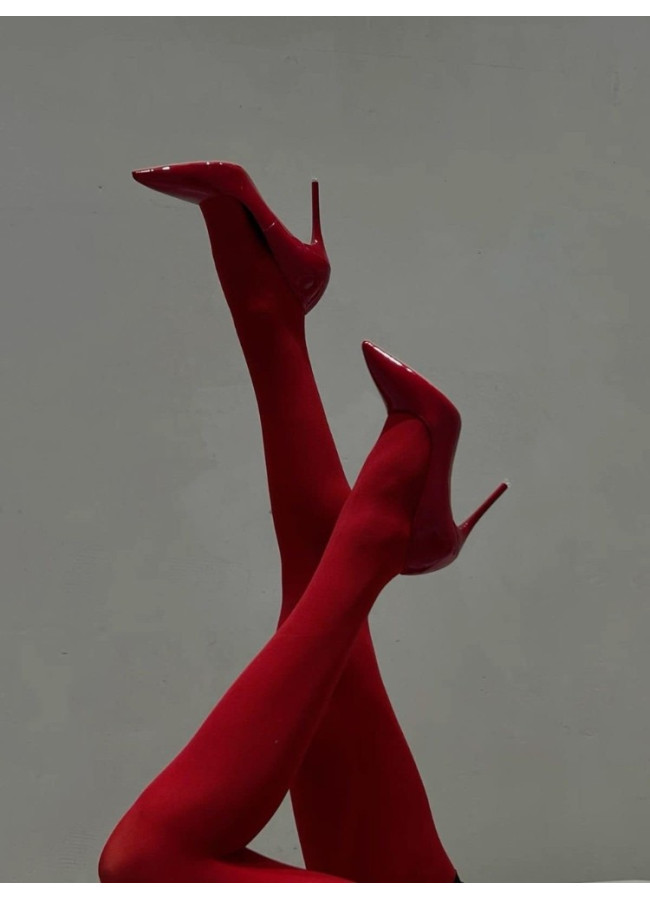 RED LOUSTRIN HEELS - VERNIS
