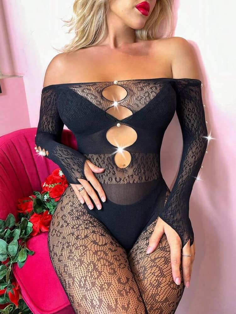 HONEY BLACK BODYSTOCKING