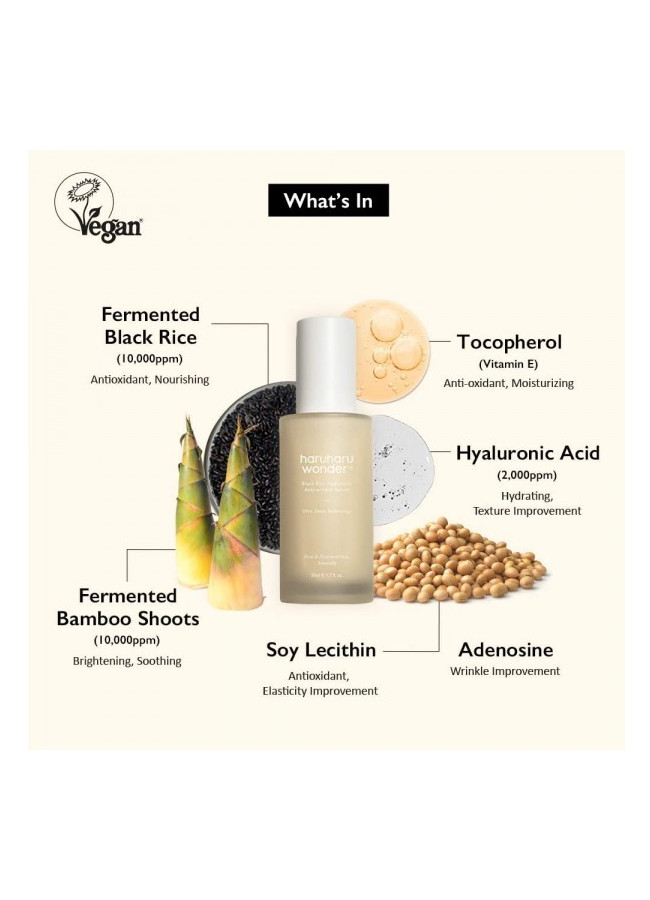 HARUHARU WONDER BLACK RICE HYALURONIC ANTI WRINKLE SERUM