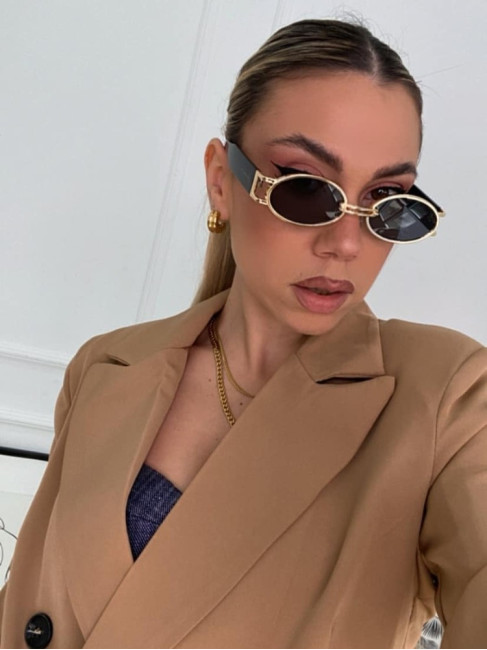 ANNAKEY DOTTY GOLD BLACK SUNGLASSES