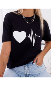 CARDIOGRAM BLACK T-SHIRT