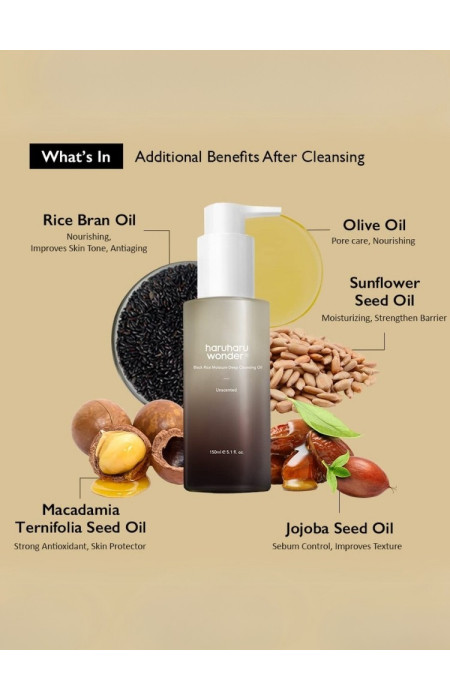 HARUHARU WONDER BLACK RICE MOISTURE DEEP CLEANSING OIL
