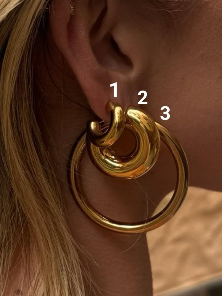 GOLD HOOPS - LANA
