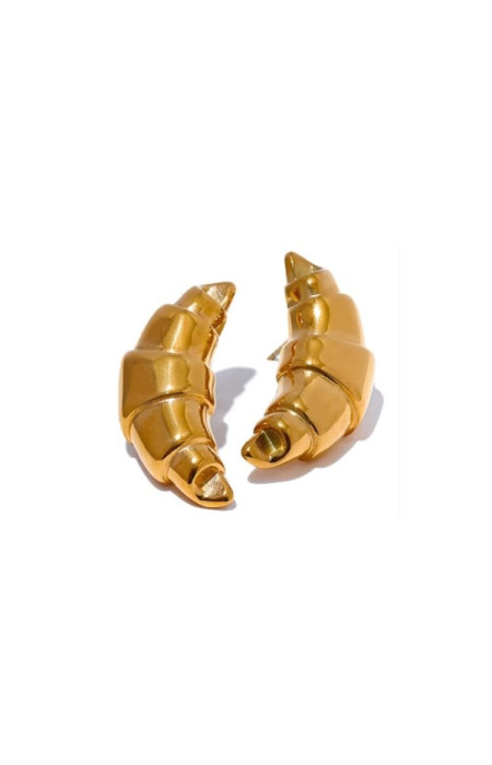 GOLD EARRINGS - CROISSANT