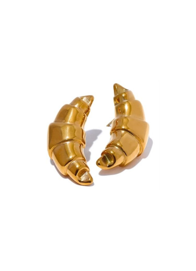 GOLD EARRINGS - CROISSANT