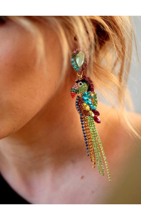 PARROT STRASS EARRINGS
