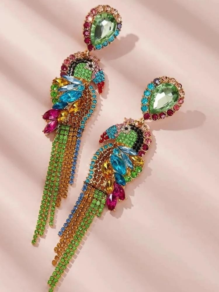 PARROT STRASS EARRINGS
