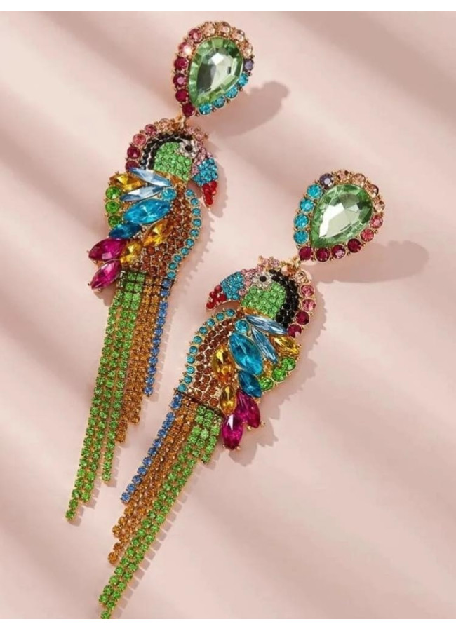 PARROT STRASS EARRINGS