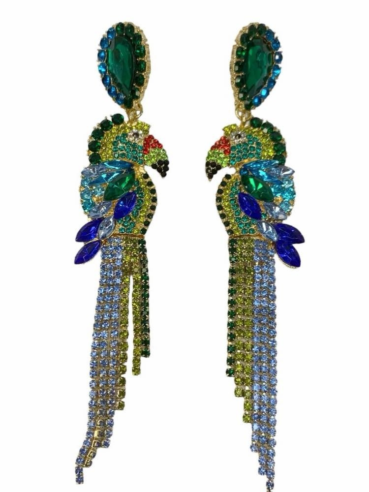 PARROT STRASS EARRINGS