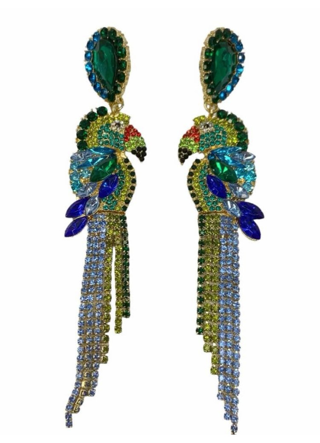 PARROT STRASS EARRINGS