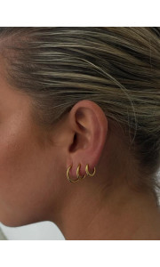 CALLIE GOLD HOOP EARRINGS