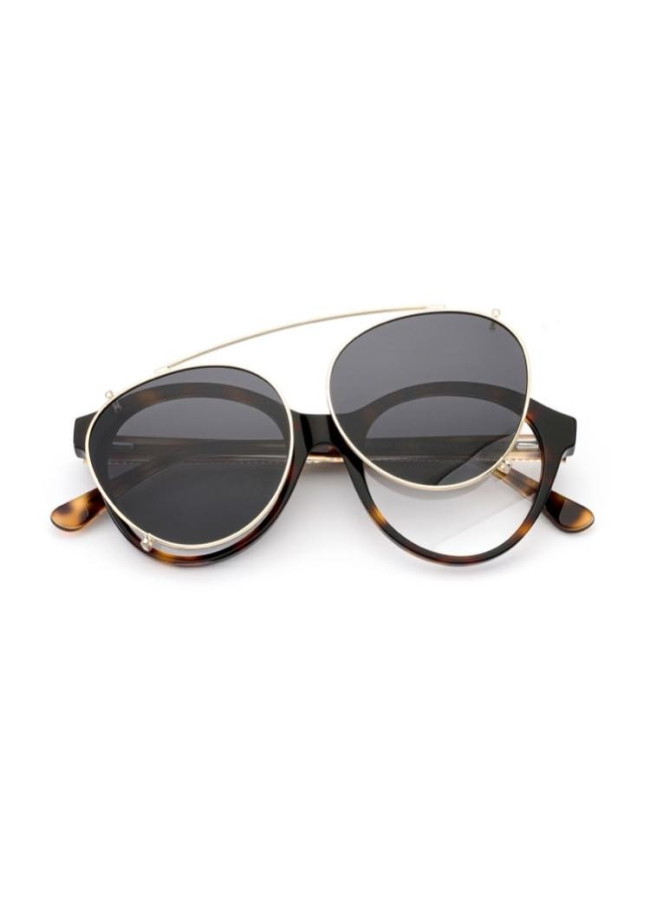 ANNAKEY CARLY LEOPARD CLIP ON SUNGLASSES