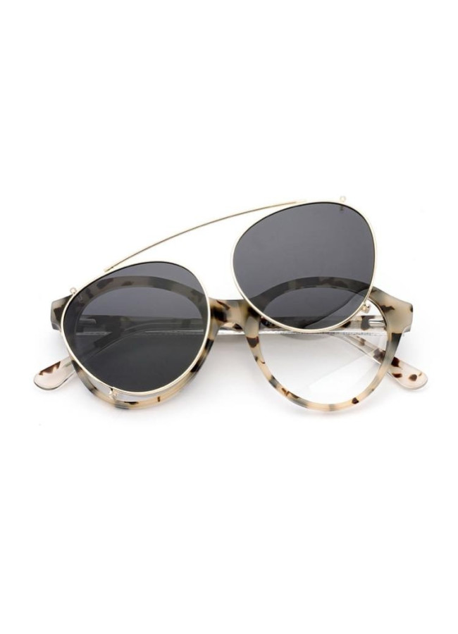 ANNAKEY CARLY WHITE LEO CLIP ON SUNGLASSES
