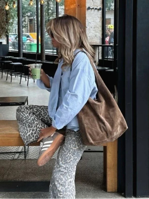 ΤΣΑΝΤΑ - FINESE  SOFT SUEDE BAG