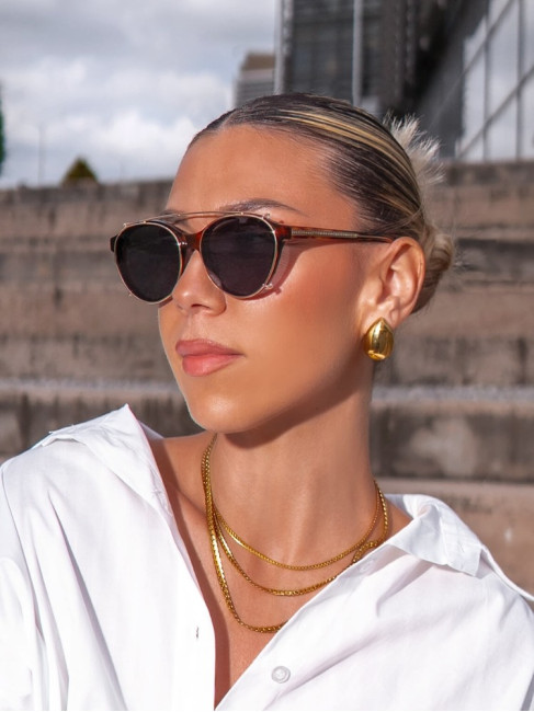 ANNAKEY CARLY PINK CLIP ON SUNGLASSES