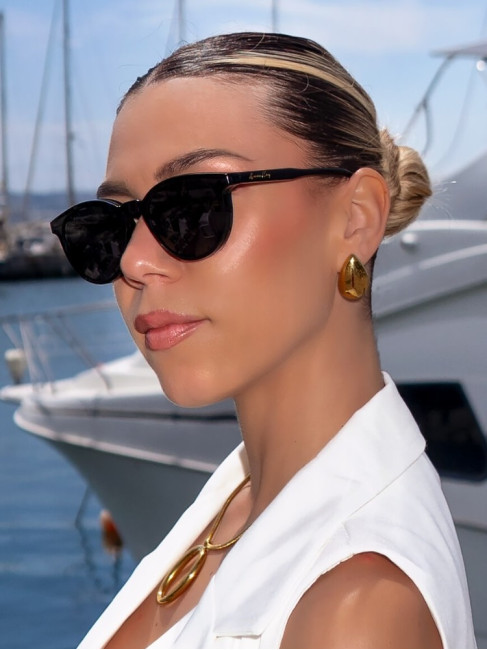 ANNAKEY CLIP ON BLACK SUNGLASSES - TERRA