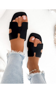 SAGE BLACK SLIPPERS