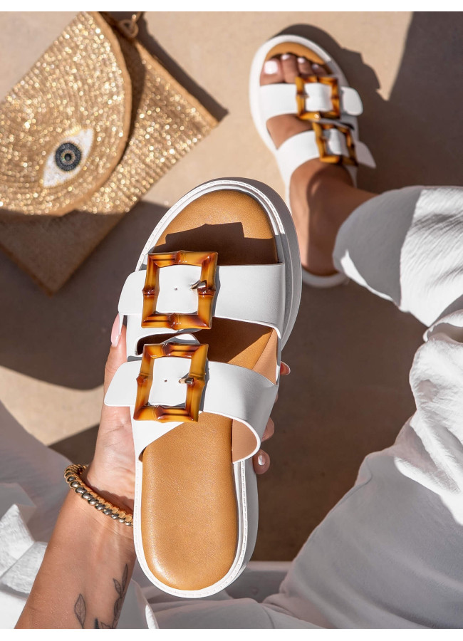 WHITE FLATFORMS - BAMBOO