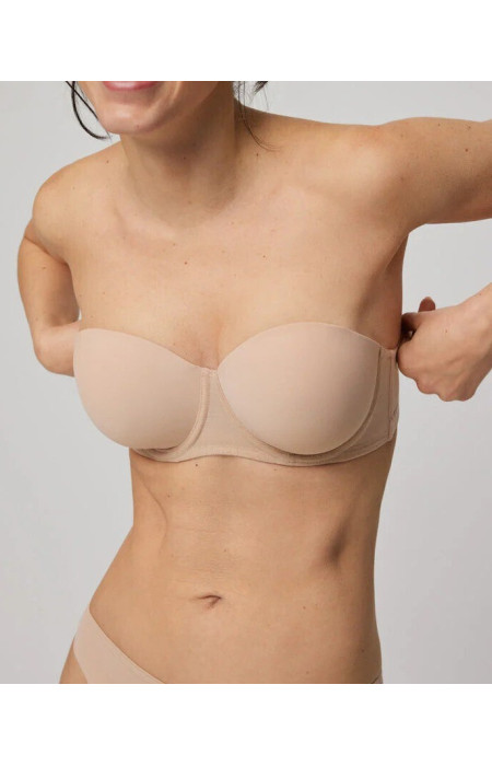 DUSTY PINK STRAPLESS BRA - ZION