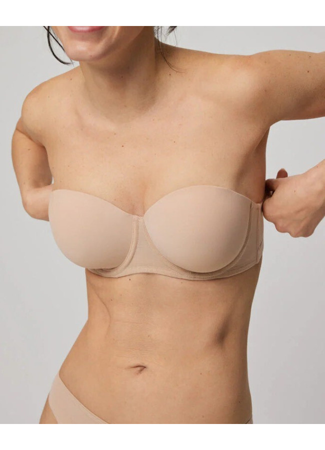 DUSTY PINK STRAPLESS BRA - ZION