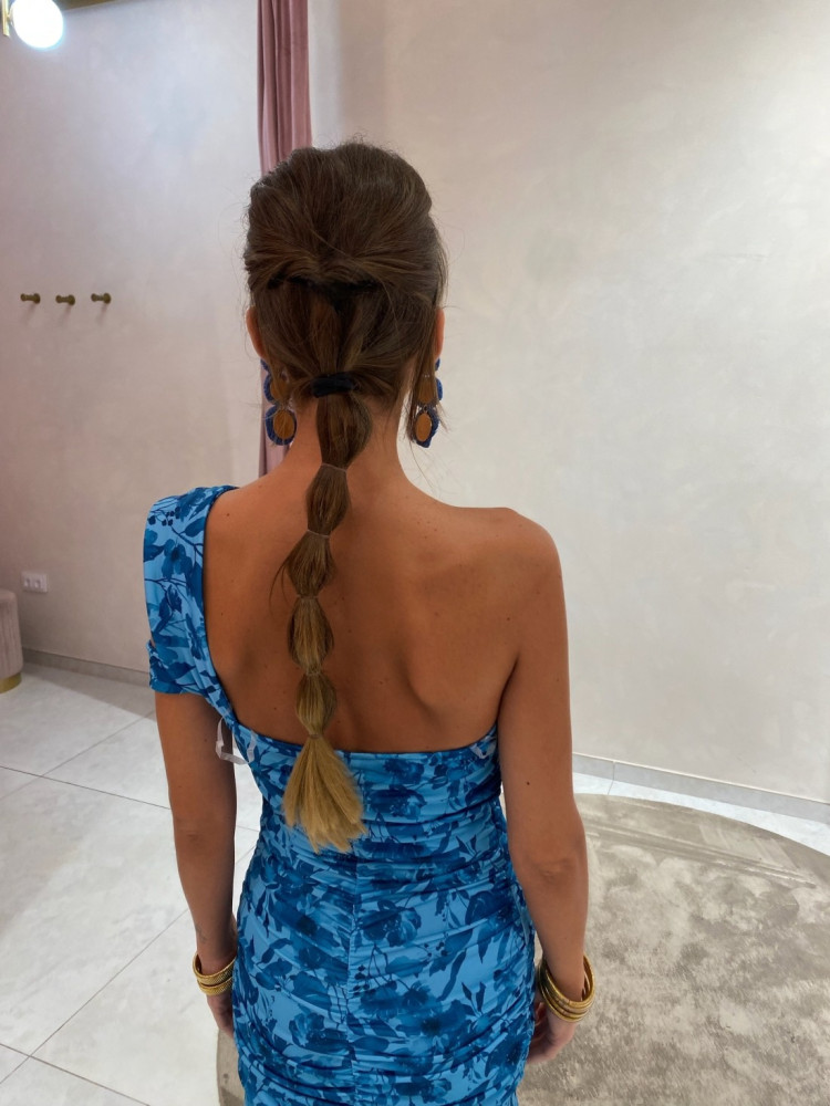 MAXI BLUE FLORAL DRESS - ALVA