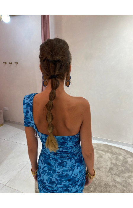 MAXI BLUE FLORAL DRESS - ALVA