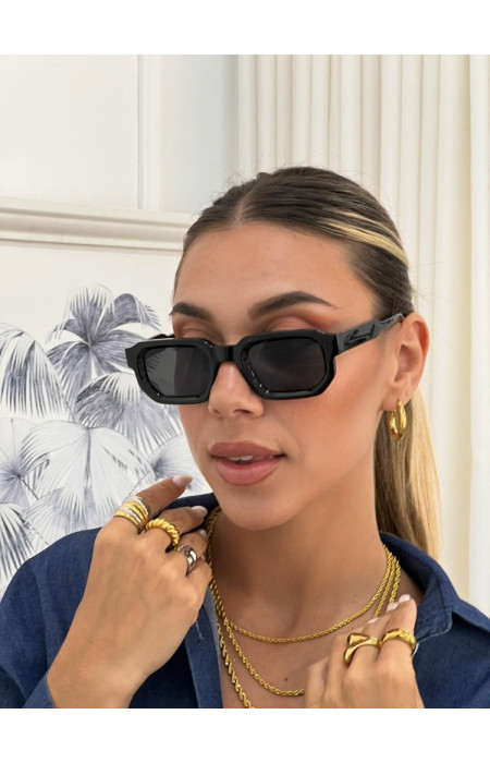 ANNAKEY LAZY BLACK SUNGLASSES