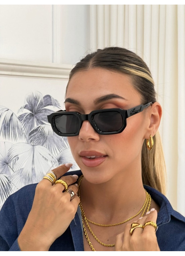 ANNAKEY LAZY BLACK SUNGLASSES