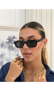 ANNAKEY LAZY BLACK SUNGLASSES