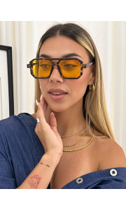 ANNAKEY DENI LEOPARD ARANCIA SUNGLASSES