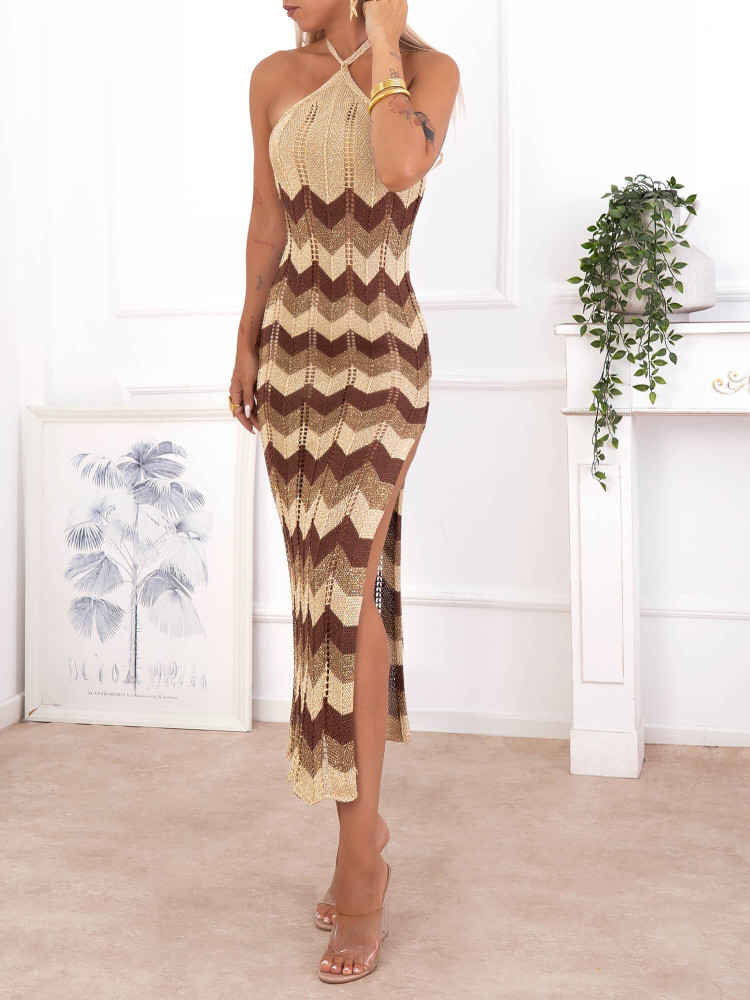 GOLD LUREX DRESS - BURBERRY
