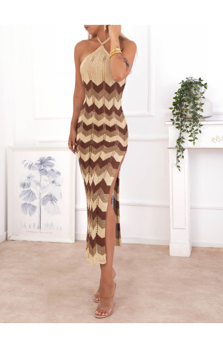 GOLD LUREX DRESS - BURBERRY