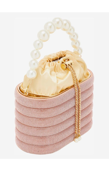 BARTOLINA PINK PEARL STRASS BAG