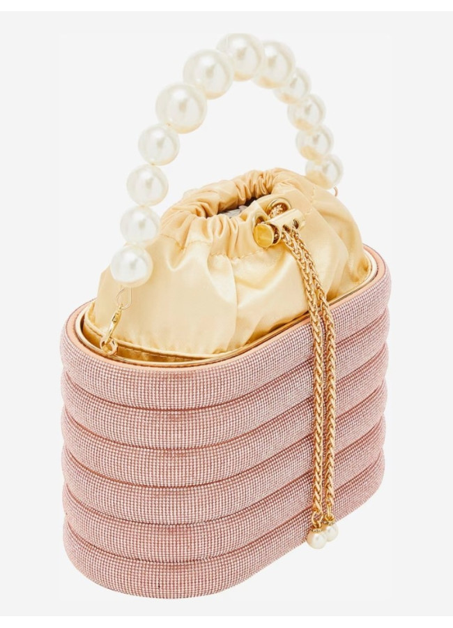 BARTOLINA PINK PEARL STRASS BAG