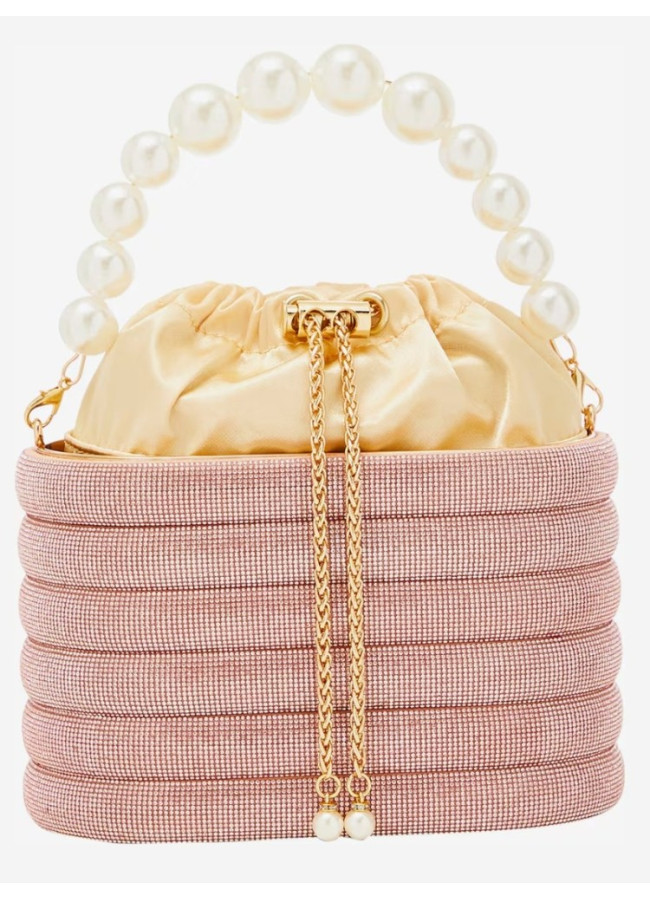 BARTOLINA PINK PEARL STRASS BAG