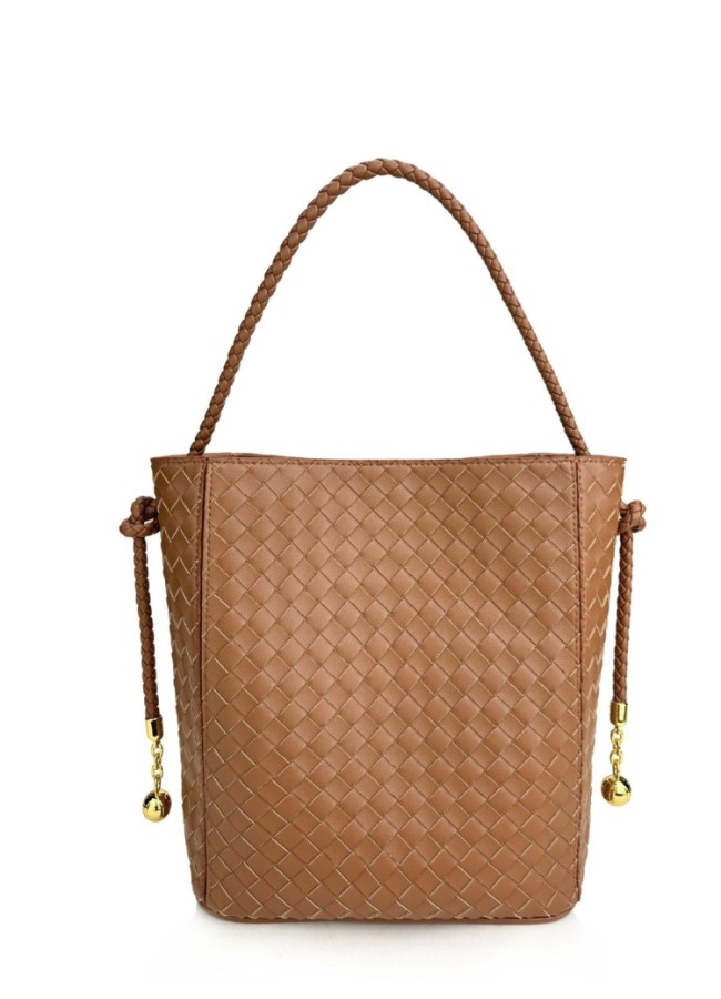 CAMEL LEATHER BAG - FERNALIA