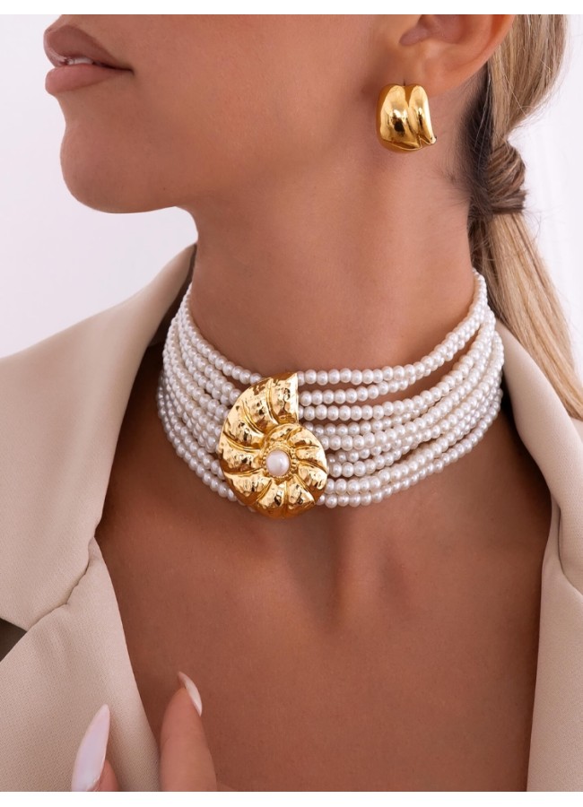 NECKLACE WITH PEARLS -...