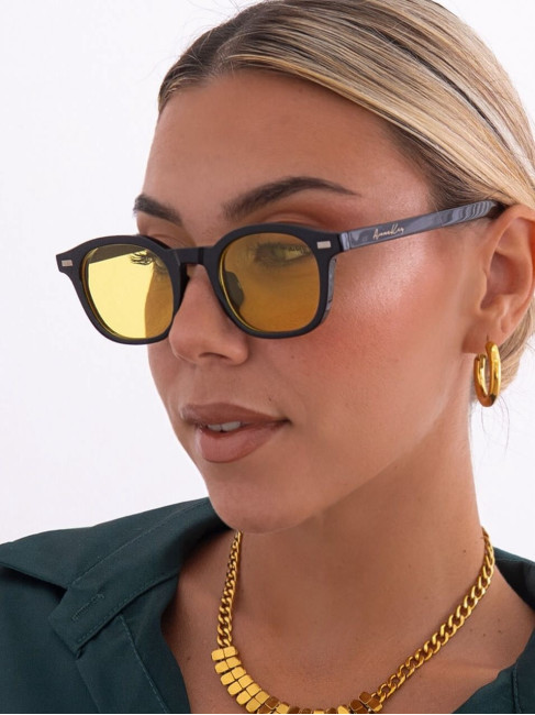 ANNAKEY TOKYO BLACK YELLOW SUNGLASSES