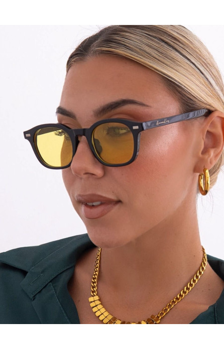 ANNAKEY TOKYO BLACK YELLOW SUNGLASSES