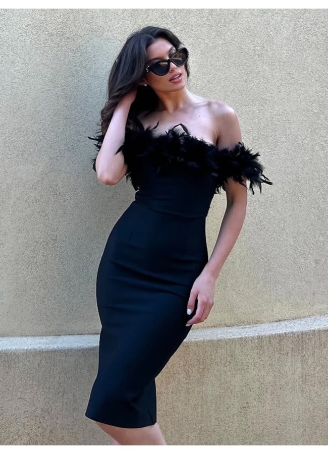 ΜΑΥΡΟ ΦΟΡΕΜΑ BANDAGE  - PRISON