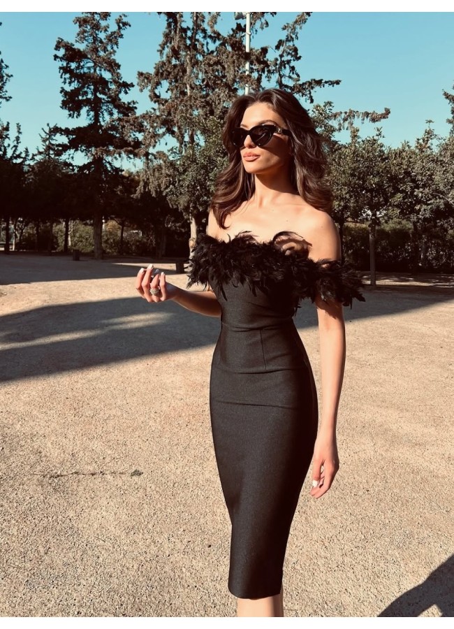 ΜΑΥΡΟ ΦΟΡΕΜΑ BANDAGE  - PRISON