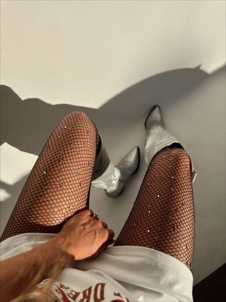 DIAMOND BLACK STRASS TIGHTS